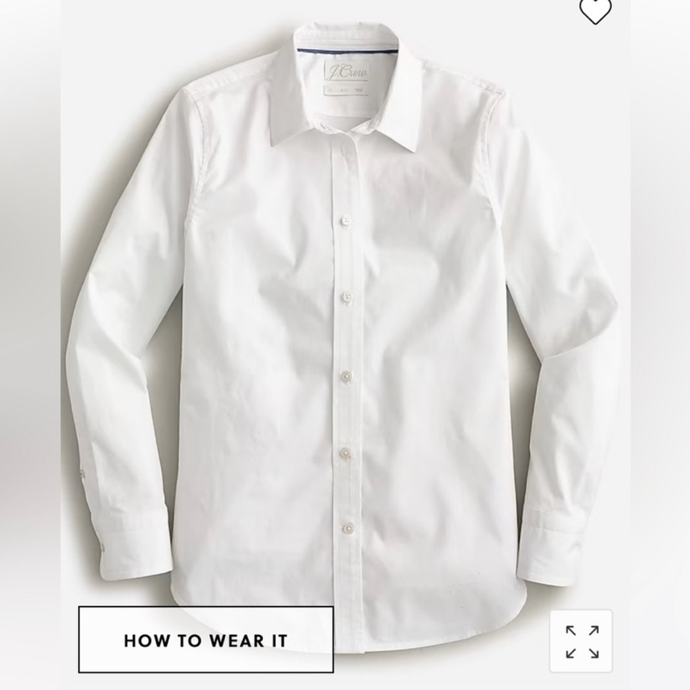 J. Crew slim-fit button shirt white 10 L worn only a few times. Retail $97